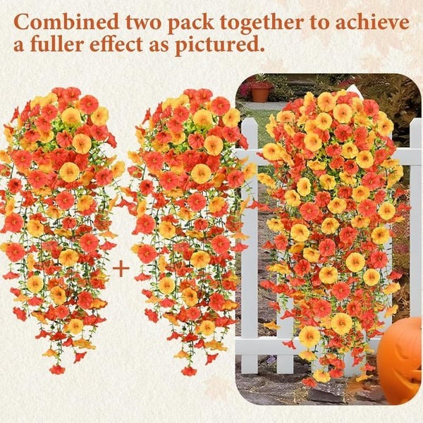 UV Resistant Hanging Morning Glory for Fall Decor