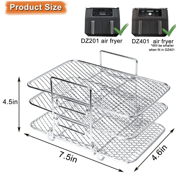 Air Fryer Rack, 304 Stainless Steel Toast Rack