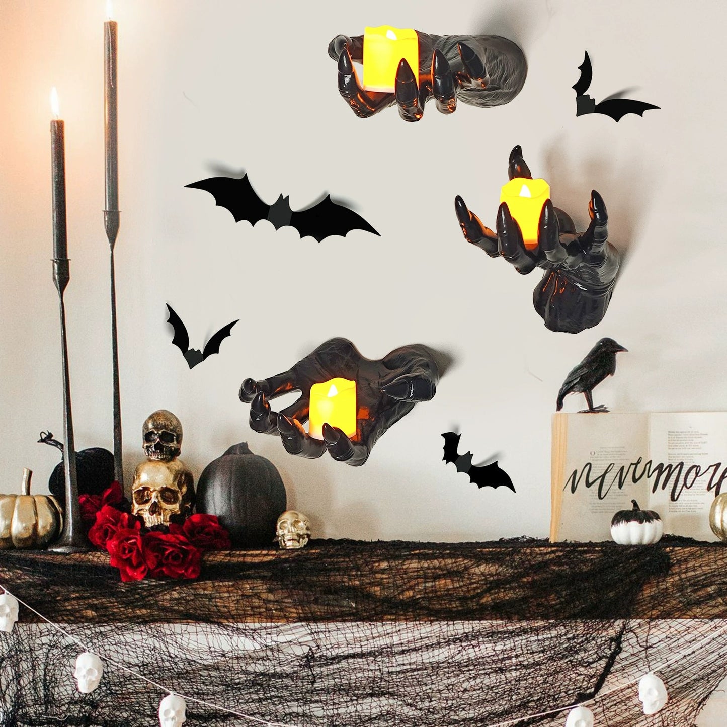 Creepy Hands Wall Candles