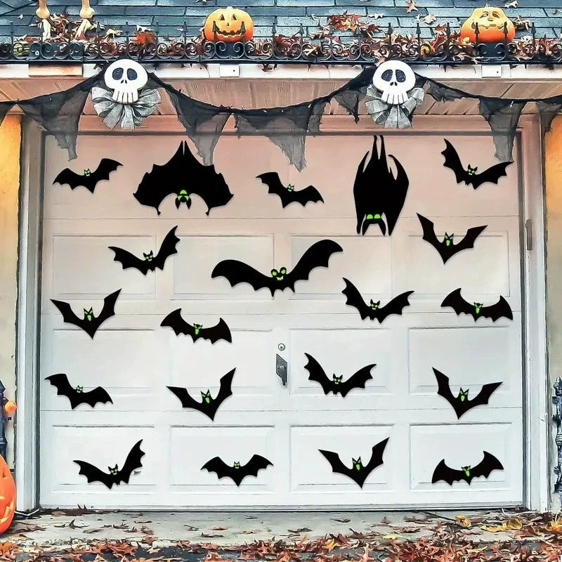 Magnetic Bats, Halloween Bat Decoration-24pcs