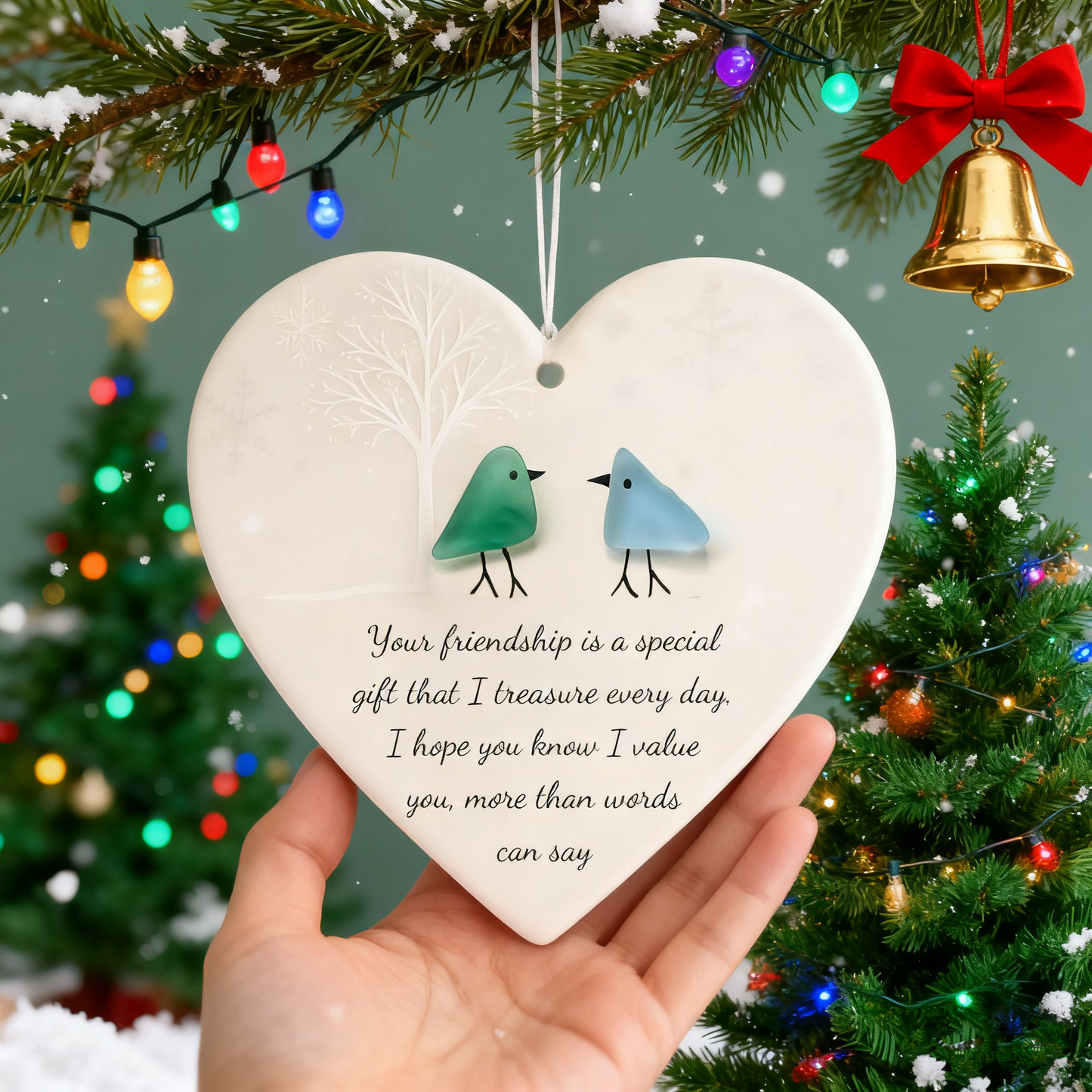 Timeless Friendship Ceramic Heart Keepsake