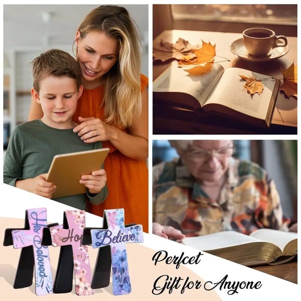 16 Pcs Magnetic Cross Bookmarks Gifts for Bible Study