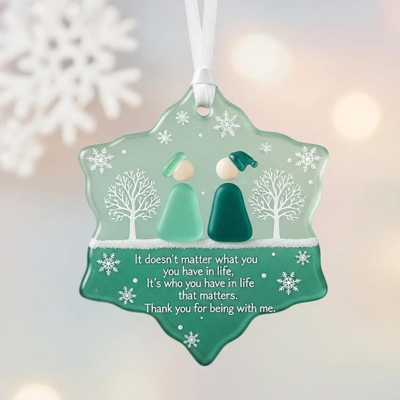 Snowflake Shaped Sea Glass Friendship Decor
