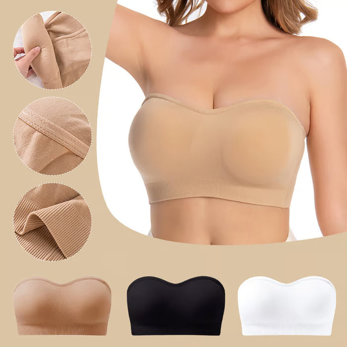 Non-Slip Seamless Wireless Strapless Bra
