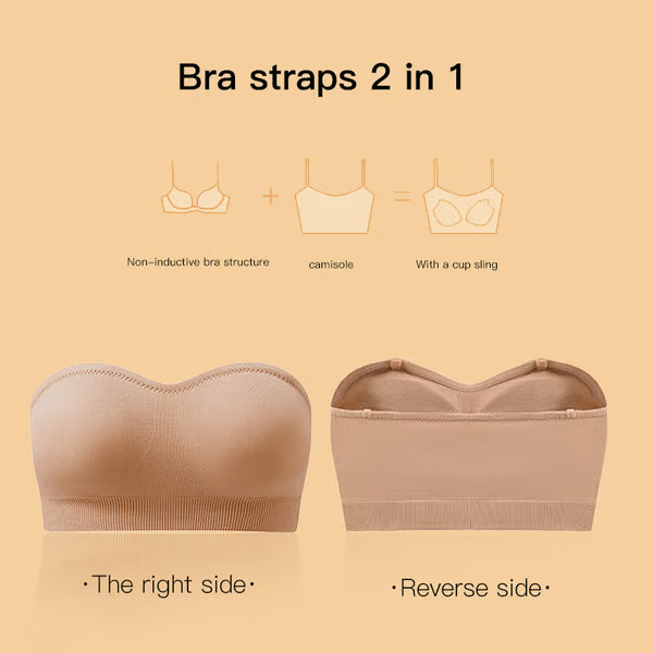 Non-Slip Seamless Wireless Strapless Bra