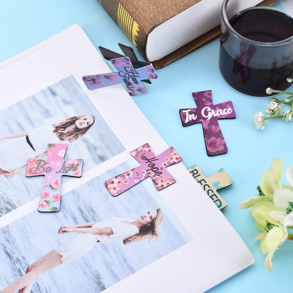 16 Pcs Magnetic Cross Bookmarks Gifts for Bible Study