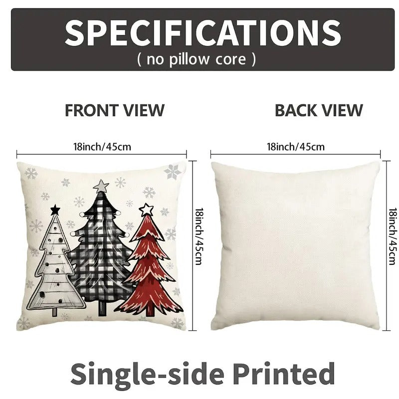 4pcs Merry Christmas Throw Pillow Cover