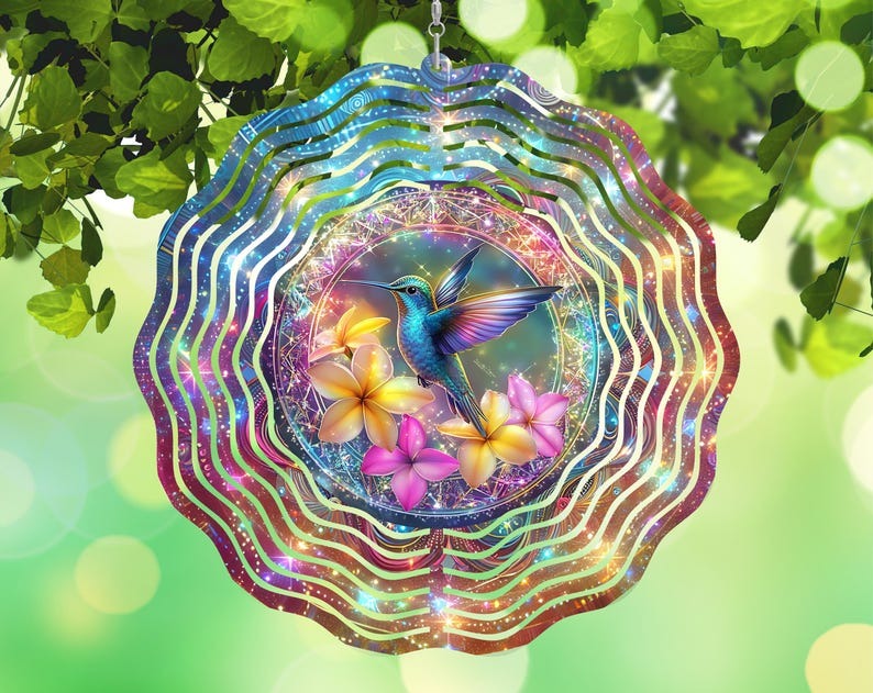3D Mandala Wind Spinner Hummingbird ,Christmas Decoration