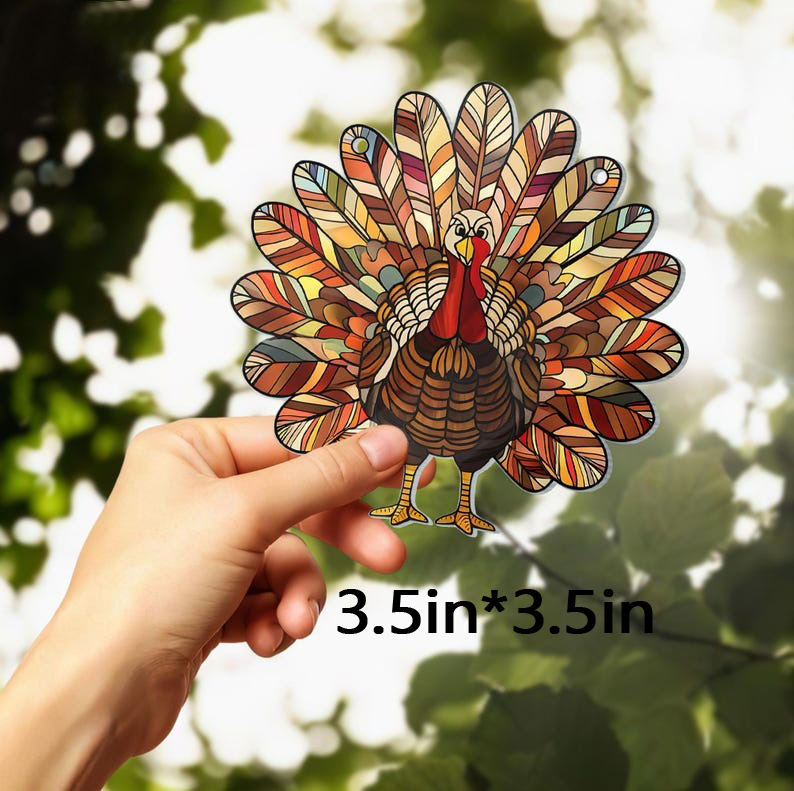 Thanksgiving Turkey Acrylic Window Hanging