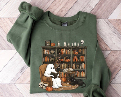Librarian Bookshelf Teacher Boujee Ghost