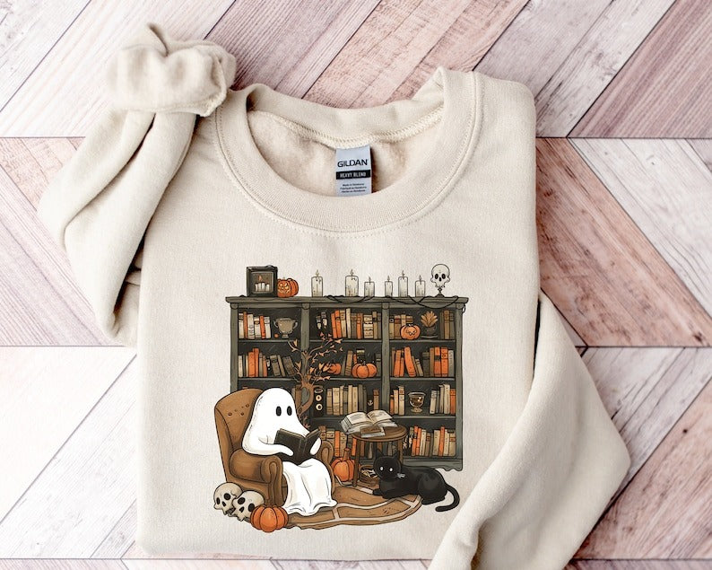 Librarian Bookshelf Teacher Boujee Ghost
