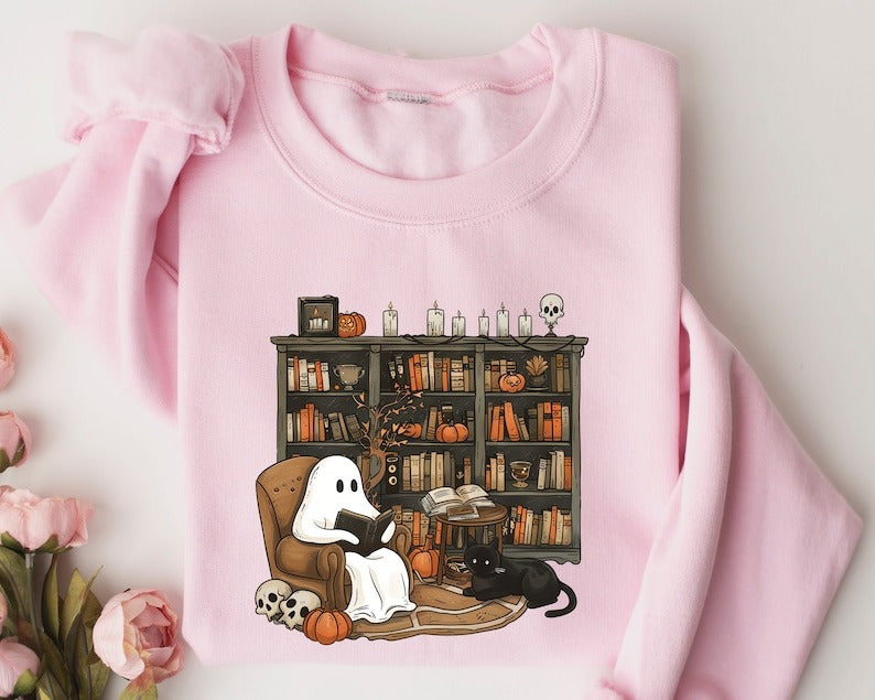 Librarian Bookshelf Teacher Boujee Ghost