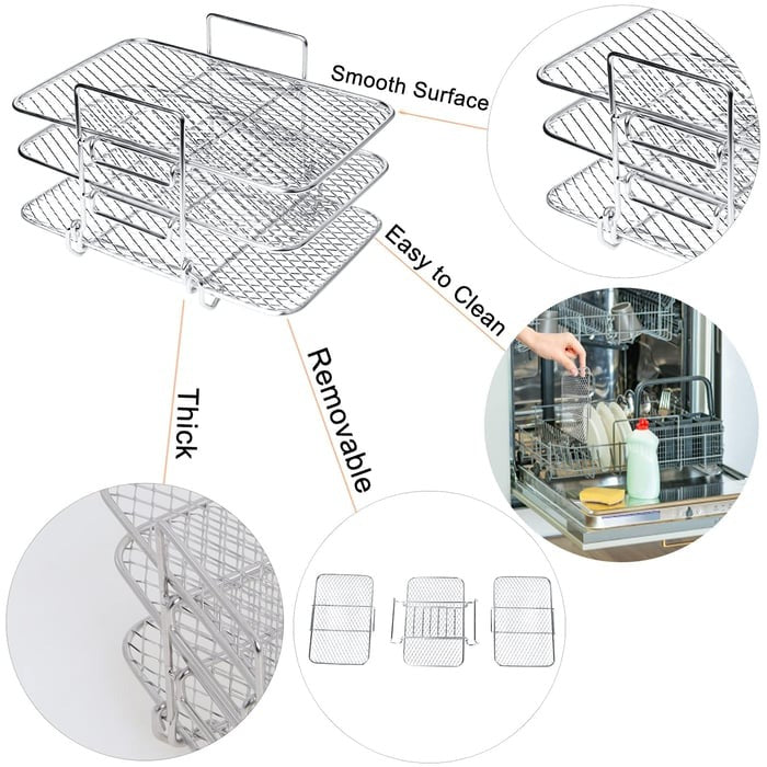 Air Fryer Rack, 304 Stainless Steel Toast Rack