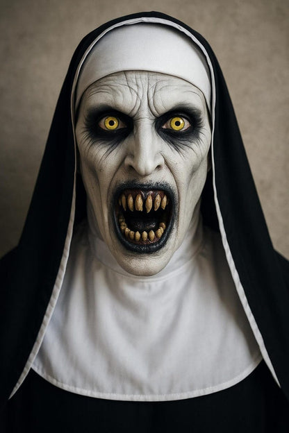 Scary Nun Mask – Halloween Costume Prop