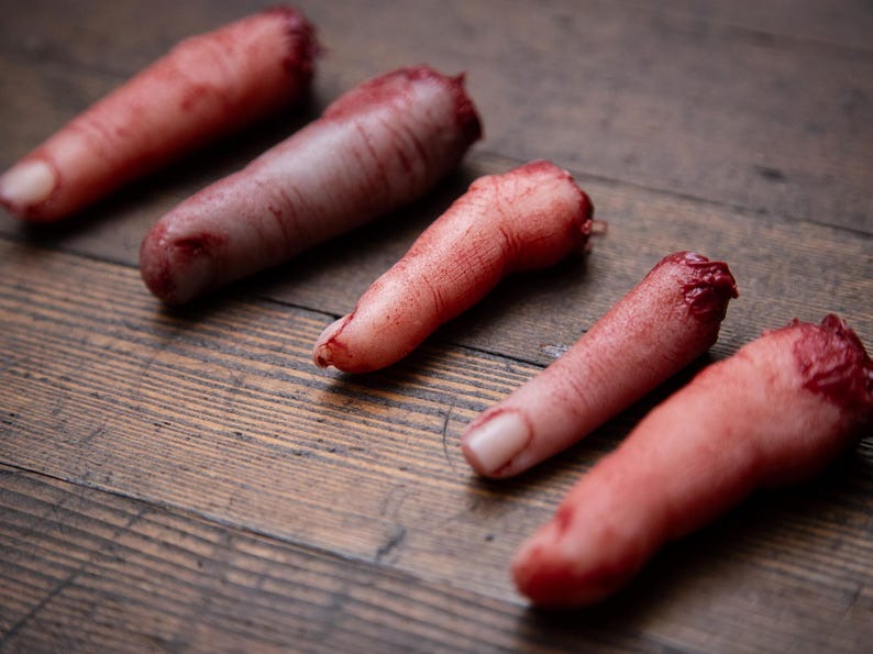 Prop Severed Finger- 5pcs