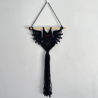 Halloween Macrame Ghost Spooky Wall Hanging for Gothic Deco