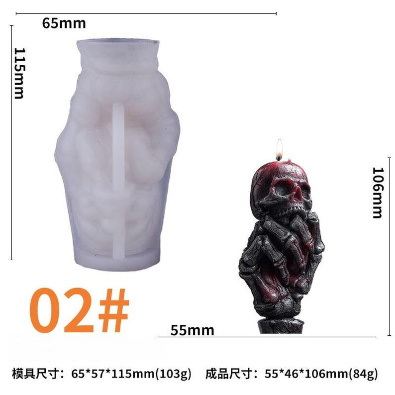 Halloween pillar candle mold