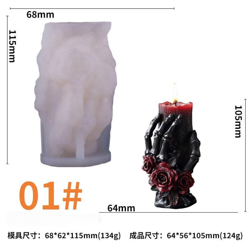 Halloween pillar candle mold