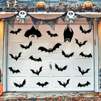 Magnetic Bats, Halloween Bat Decoration-24pcs