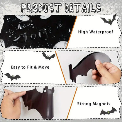 Magnetic Bats, Halloween Bat Decoration-24pcs