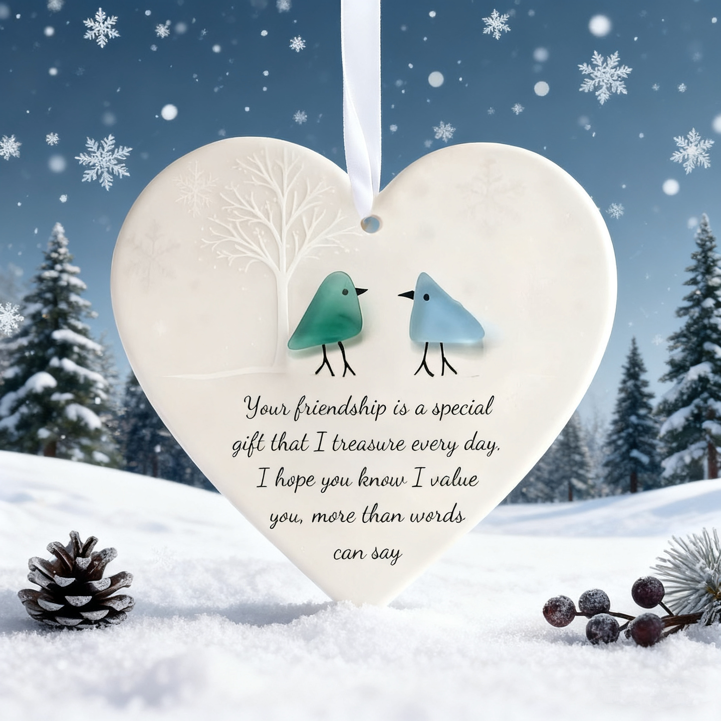 Timeless Friendship Ceramic Heart Keepsake