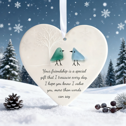 Timeless Friendship Ceramic Heart Keepsake