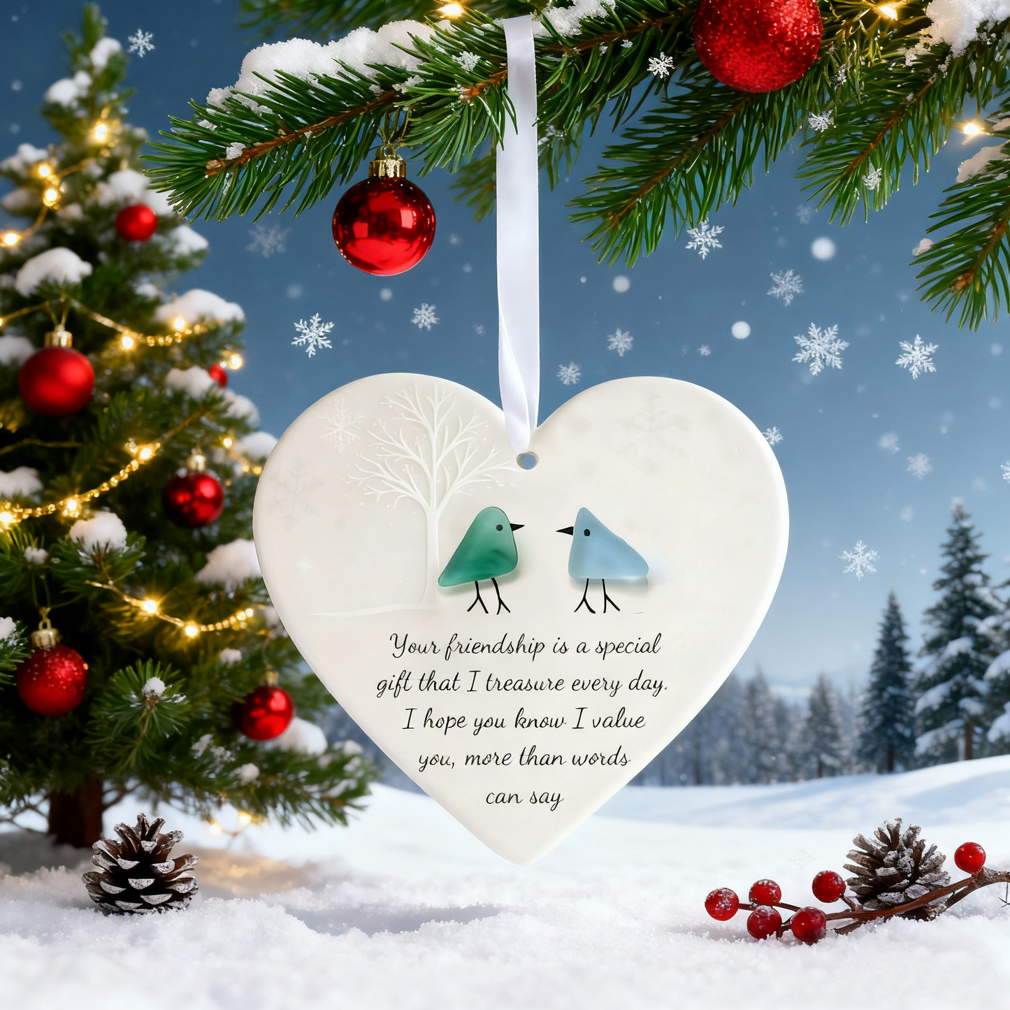 Timeless Friendship Ceramic Heart Keepsake