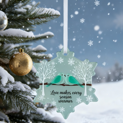 Snowflake Shaped Sea Glass Friendship Decor