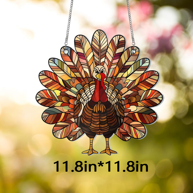 Thanksgiving Turkey Acrylic Window Hanging