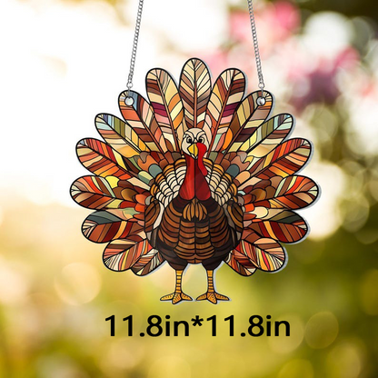 Thanksgiving Turkey Acrylic Window Hanging