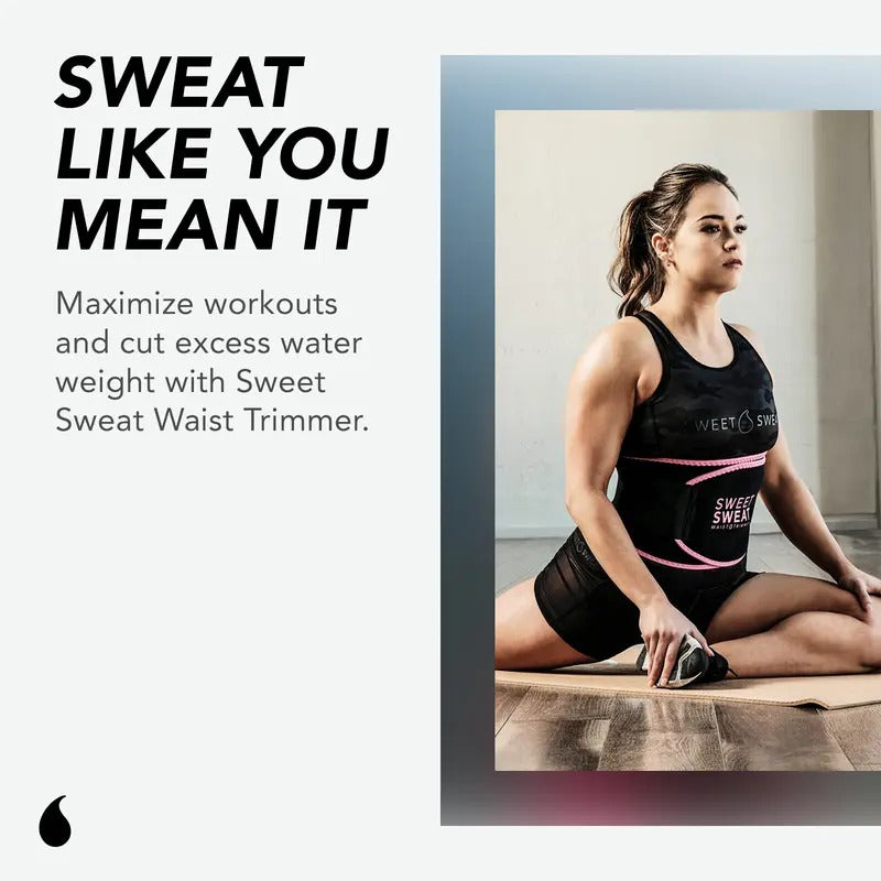 Sweat Band Waist Trainer Belt for High Intensity Training and Gym Workouts