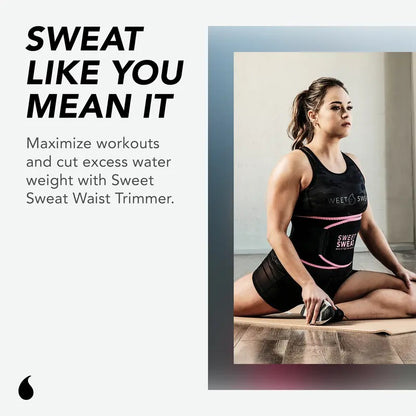 Sweat Band Waist Trainer Belt for High Intensity Training and Gym Workouts