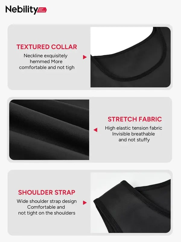 【2 Pack】Men's Compression High Stretch Tummy Shapewear Tank Tops Dry Fit Wicking Gym Shirt
