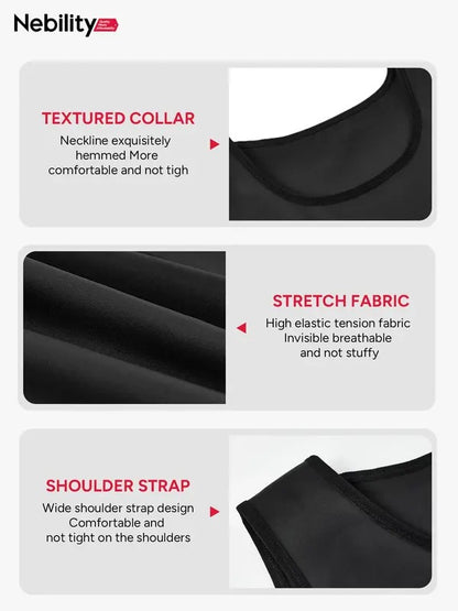 【2 Pack】Men's Compression High Stretch Tummy Shapewear Tank Tops Dry Fit Wicking Gym Shirt
