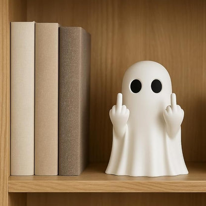 Funny Ghost Figurine – Halloween Middle Finger Ghost Statue-2pcs