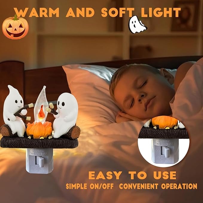Ghost Campfire Flame Halloween Nightlight