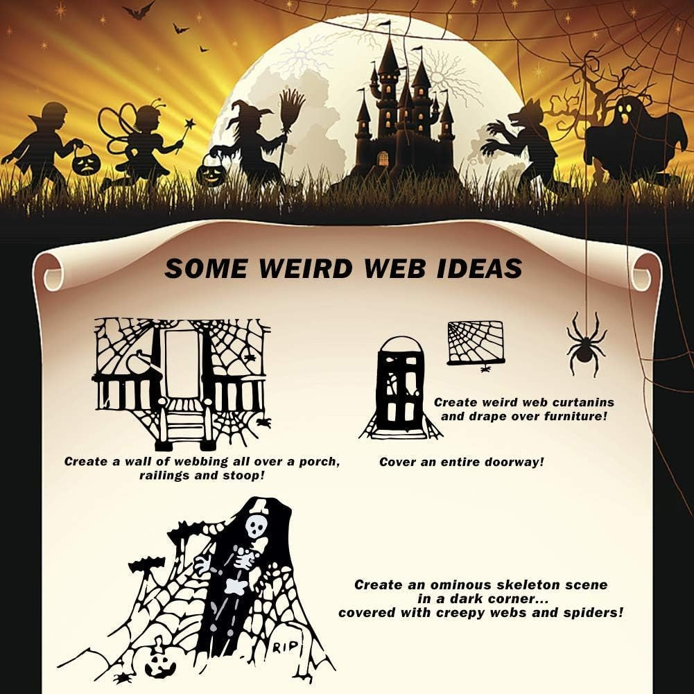 Halloween Spider Webs Decorations -2pcs