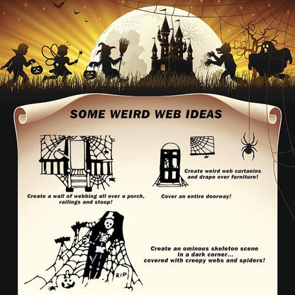 Halloween Spider Webs Decorations -2pcs