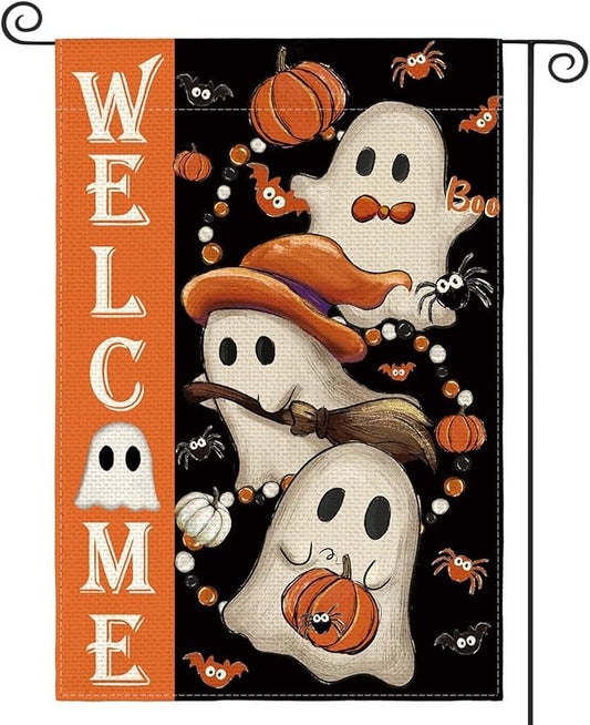 Colorlife Halloween Garden Flag 12x18 Inch Double Sided Outside