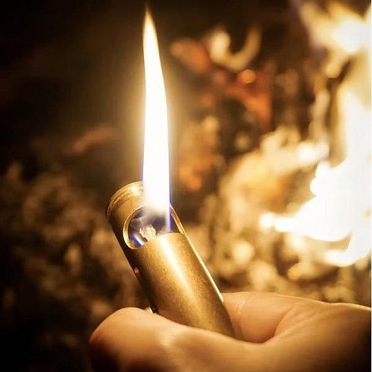 Handmade brass lighters from real bullet casings