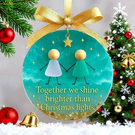 Friendship Sea Glass Ornament,Christmas Ornament