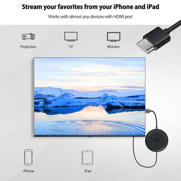 Wireless HDMI Display Adapter, Streaming Device for Phone to TV