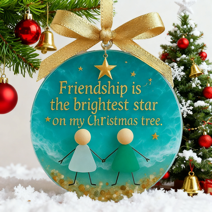 Friendship Sea Glass Ornament,Christmas Ornament