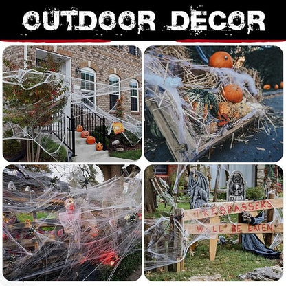 Halloween Spider Webs Decorations -2pcs