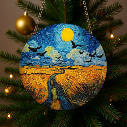 Christmas Wheat field Ornament, Van Gogh Ornament