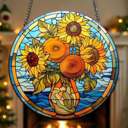 Christmas Sunflower Ornament, Van Gogh Ornament