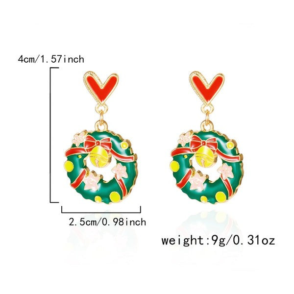 14K Gold-Plated 2025 Christmas Earrings