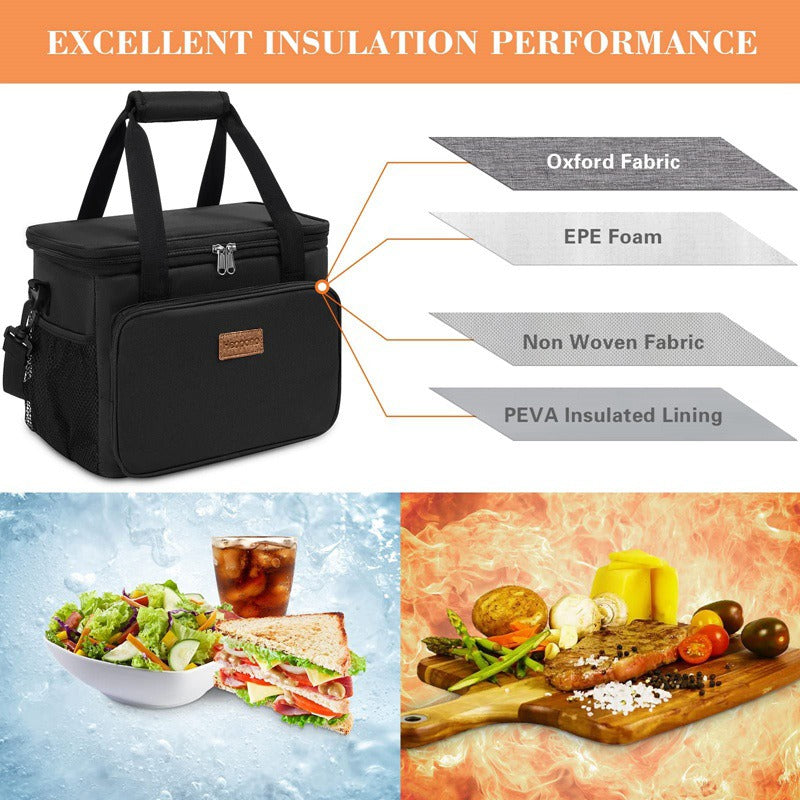 Large Lunch Bag Insulated Lunch Box Soft Cooler Cooling Tote