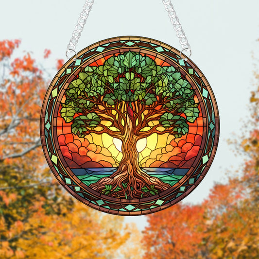Vibrant Tree Of Life Suncatcher