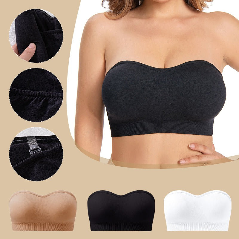 Non-Slip Seamless Wireless Strapless Bra
